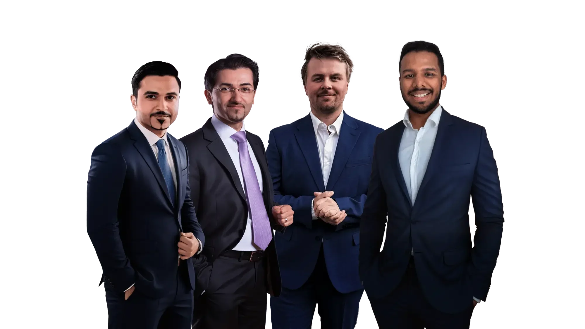 Leadership and management team of AM Consulting & Management: Nima Mirzaie (Managing Partner), Navid Mirzaie (Managing Partner), Marc MÃ¼ller (Partner), Tushar Pillai (Partner)